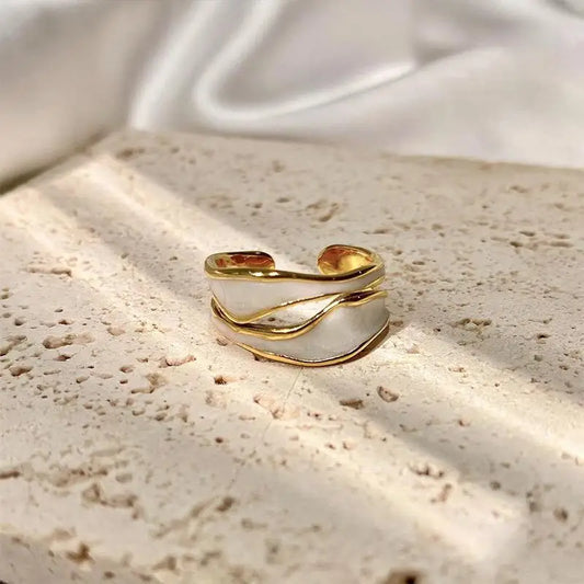 Gold Drip Adjustable Ring