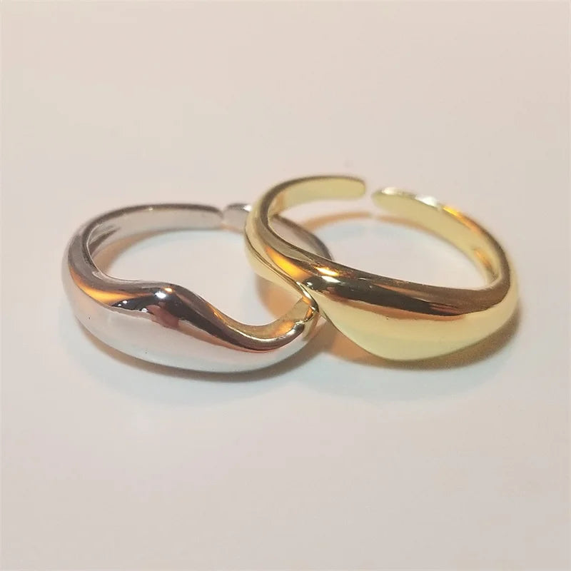 Irregular Wave Rings Trendy