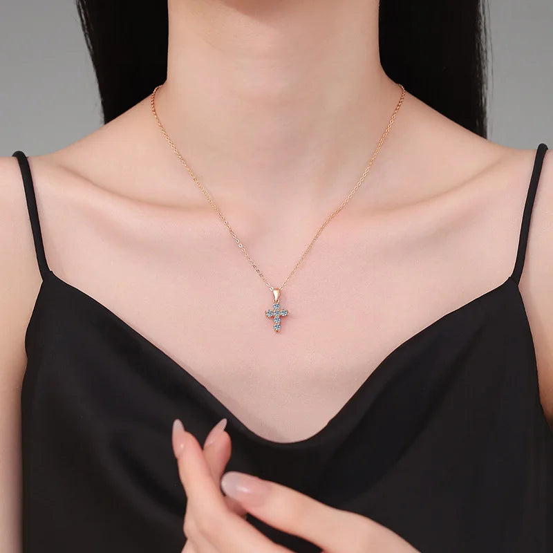 Christian Cross Moissanite