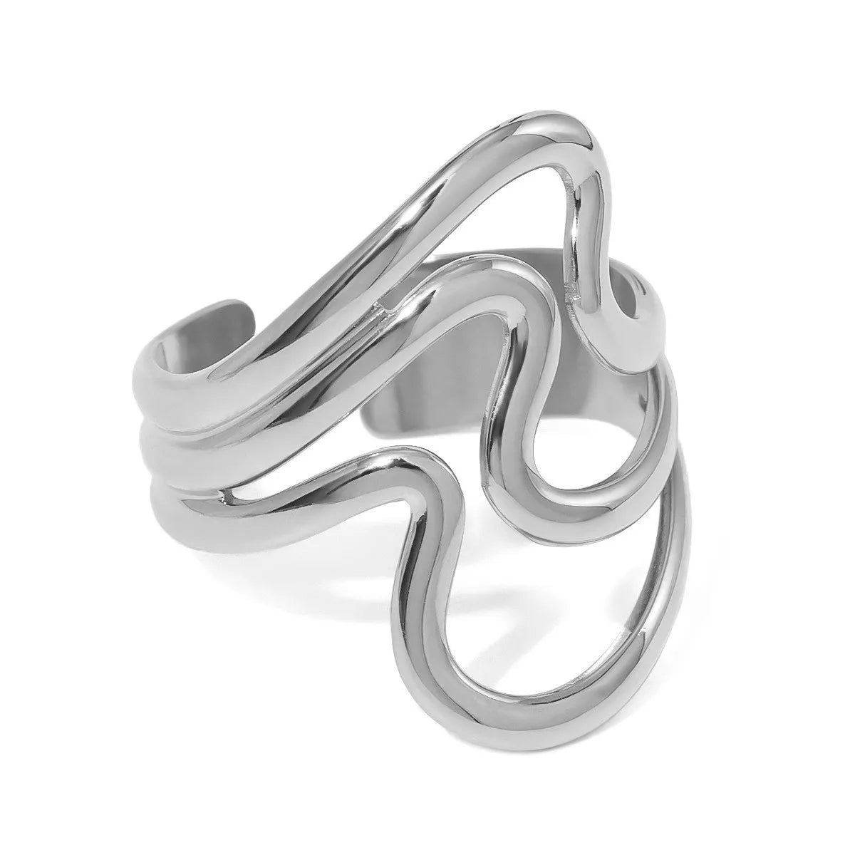 Gold Hollow Wide Ring